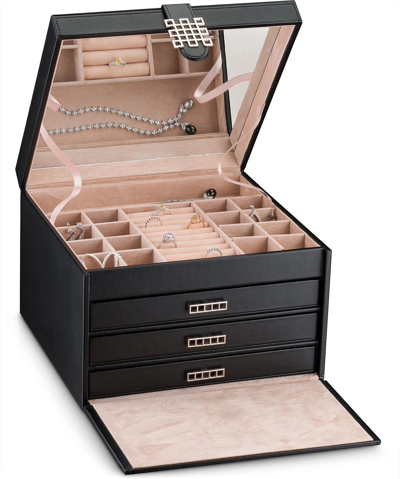 Women's Luxury Bundle - Jewelry Organizer Box   Makeup Organizer Box