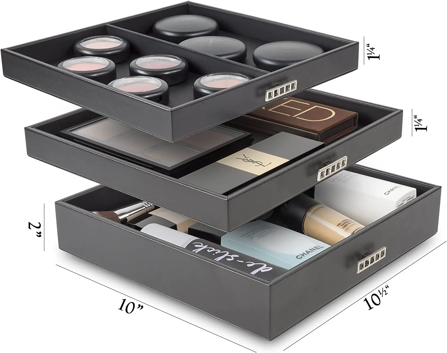 Women's Luxury Bundle - Jewelry Organizer Box   Makeup Organizer Box