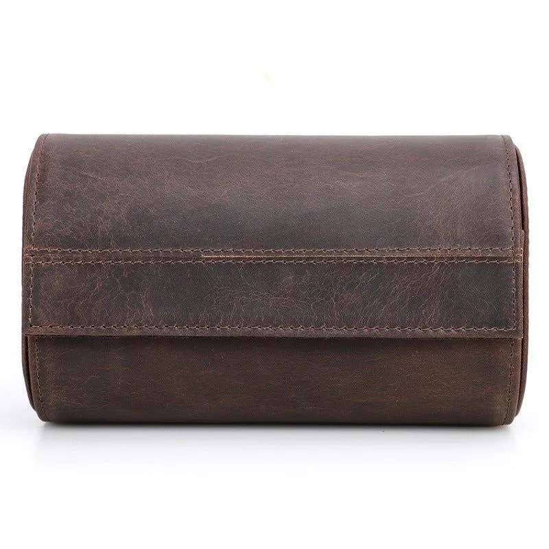 Woosir Leather Watch Rolls Case for 2 Watches