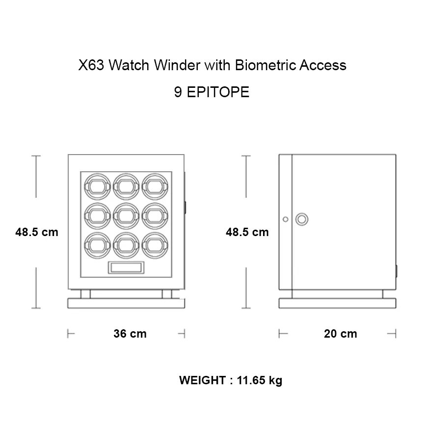 X63 Watch Winder with Biometric Access - 9 Epitope