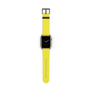 Yellow Solid Color Watch Band, 38mm/42mm Watch Band Strap For Apple Watches- Made in USA