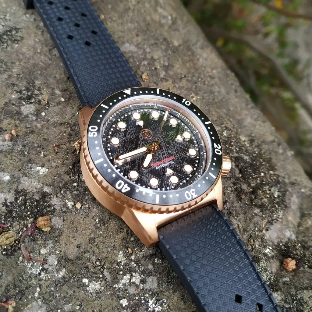 Zelos Great White 1000M Bronze Meteorite (1km,&nbsp;Swiss&nbsp;Mvmt)