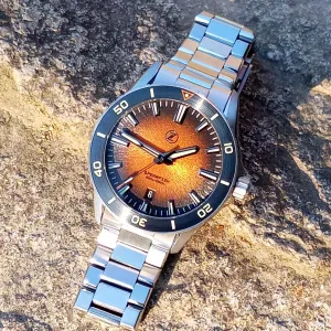 Zelos Spearfish - Burnt&nbsp;Orange LE - Swiss&nbsp;La&nbsp;Joux‑Perret Regulated&nbsp;Mvmt
