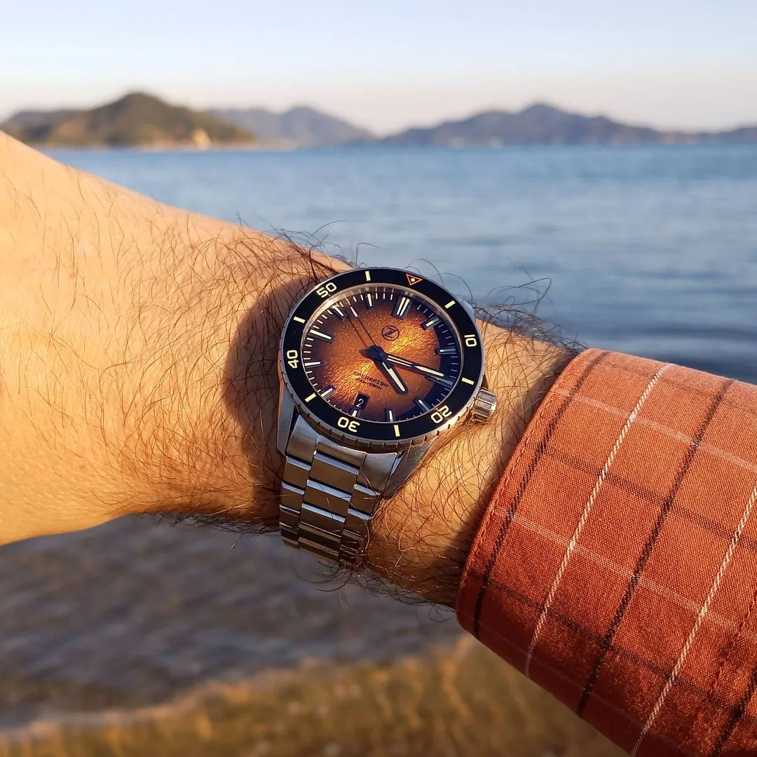 Zelos Spearfish - Burnt&nbsp;Orange LE - Swiss&nbsp;La&nbsp;Joux‑Perret Regulated&nbsp;Mvmt